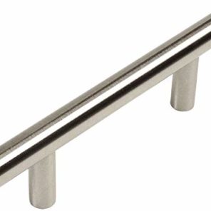 305-030SN Satin Nickel Cabinet Hardware Euro Style Bar Handle Pull - 3" Hole Centers, 25 Pack